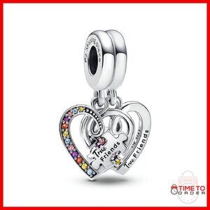 Sterling Silver Heart Charm Bracelet Dangle Friendship Gift